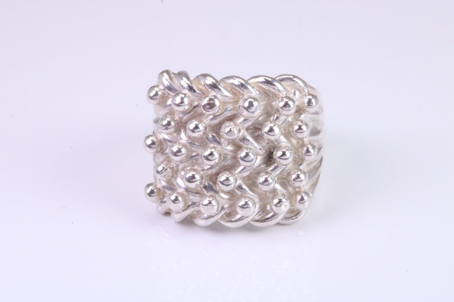 Keepers Ring, very large very substantial and very very heavy ring, solid 925 grade cast sterling silver, British Hallmarked