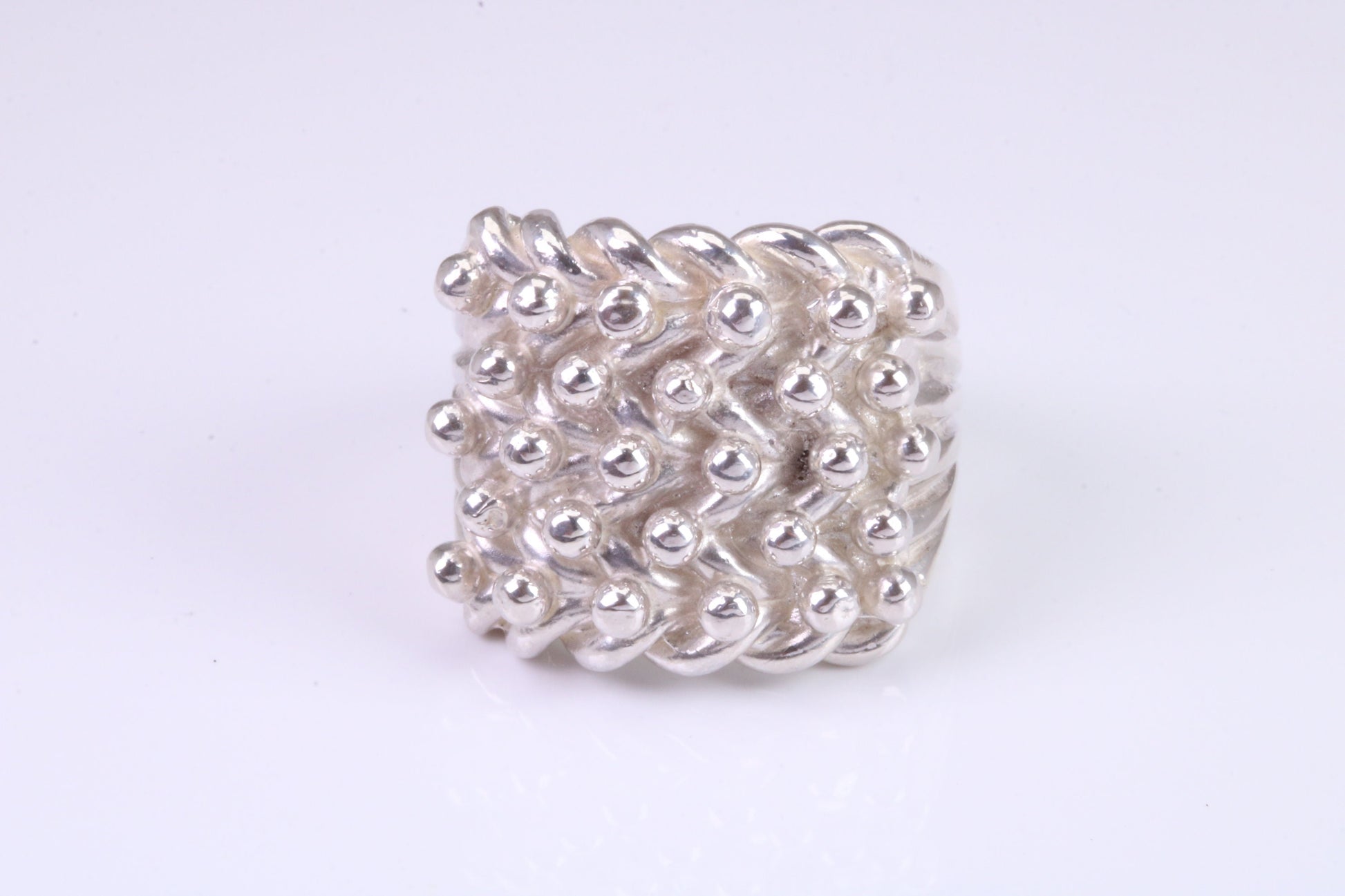 Keepers Ring, very large very substantial and very very heavy ring, solid 925 grade cast sterling silver, British Hallmarked