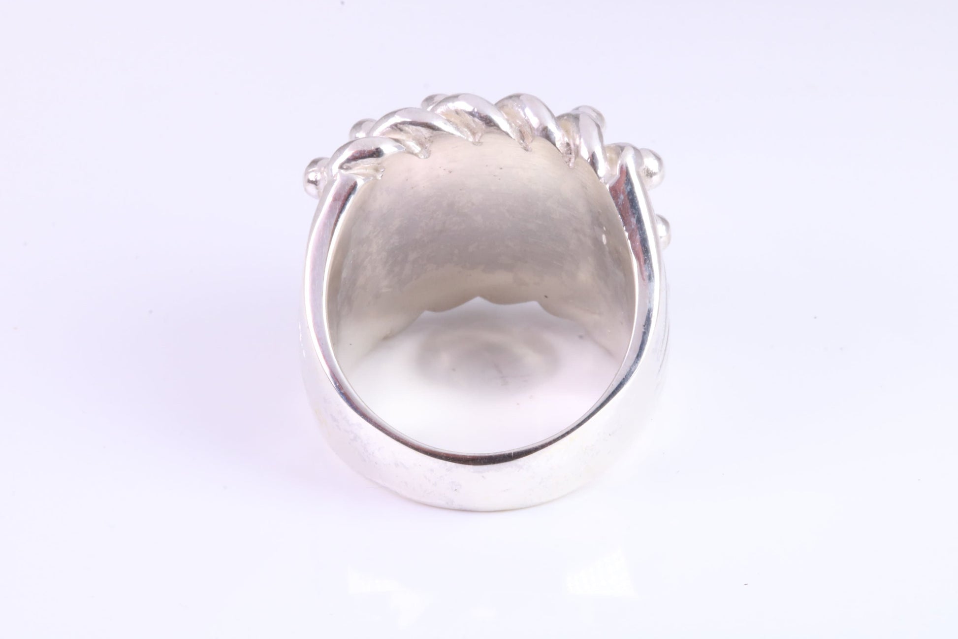 Keepers Ring, very large very substantial and very very heavy ring, solid 925 grade cast sterling silver, British Hallmarked