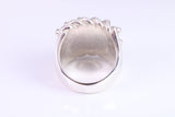 Keepers Ring, very large very substantial and very very heavy ring, solid 925 grade cast sterling silver, British Hallmarked