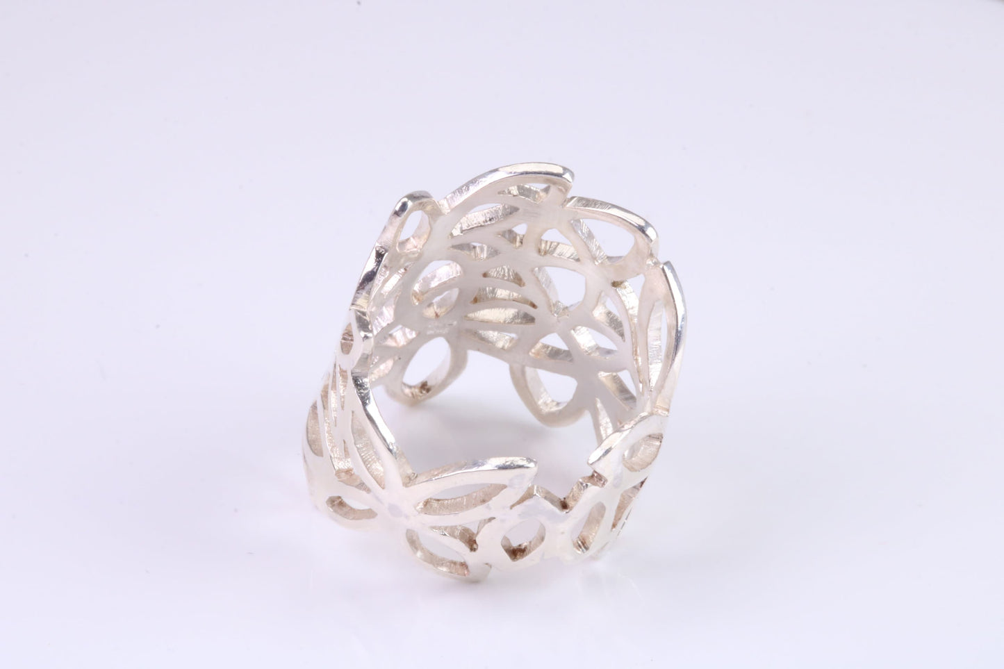 Large Cut Out Abstract ring, made from solid cast silver