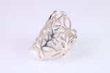 Large Cut Out Abstract ring, made from solid cast silver