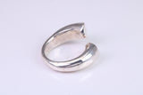 Chunky Open Ended Abstract ring, made from solid cast silver, British Hallmarked