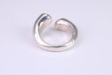 Chunky Open Ended Abstract ring, made from solid cast silver, British Hallmarked