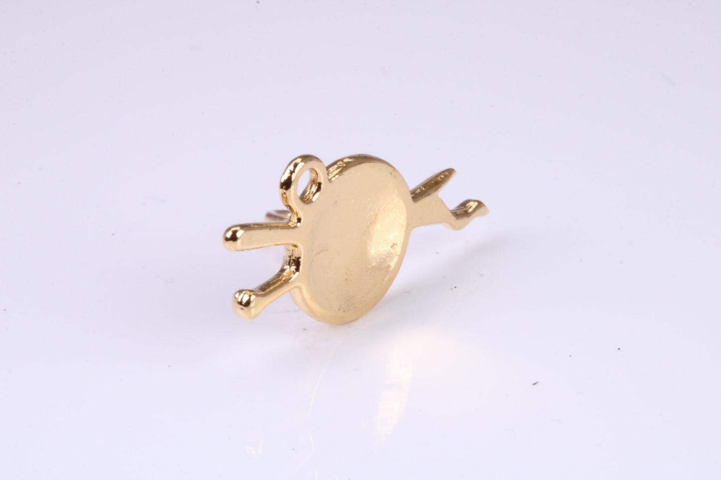 Knitting Yarn Charm, Traditional Charm, Made from Solid Yellow Gold, British Hallmarked, Complete with Attachment Link