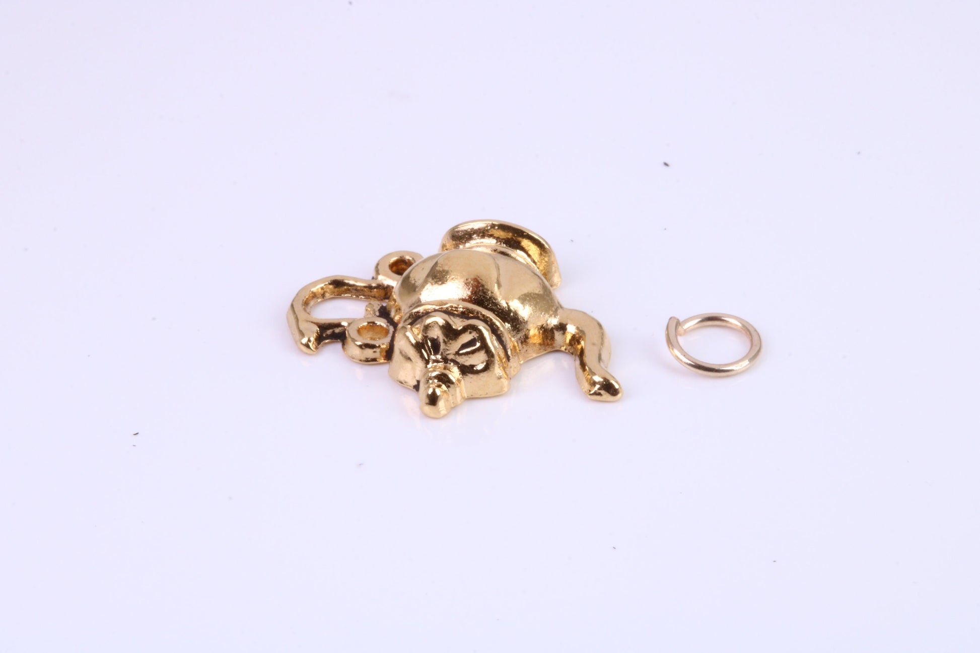 Teapot Charm, Traditional Charm, Made from Solid Cast Yellow Gold, British Hallmarked, Complete with Attachment Link