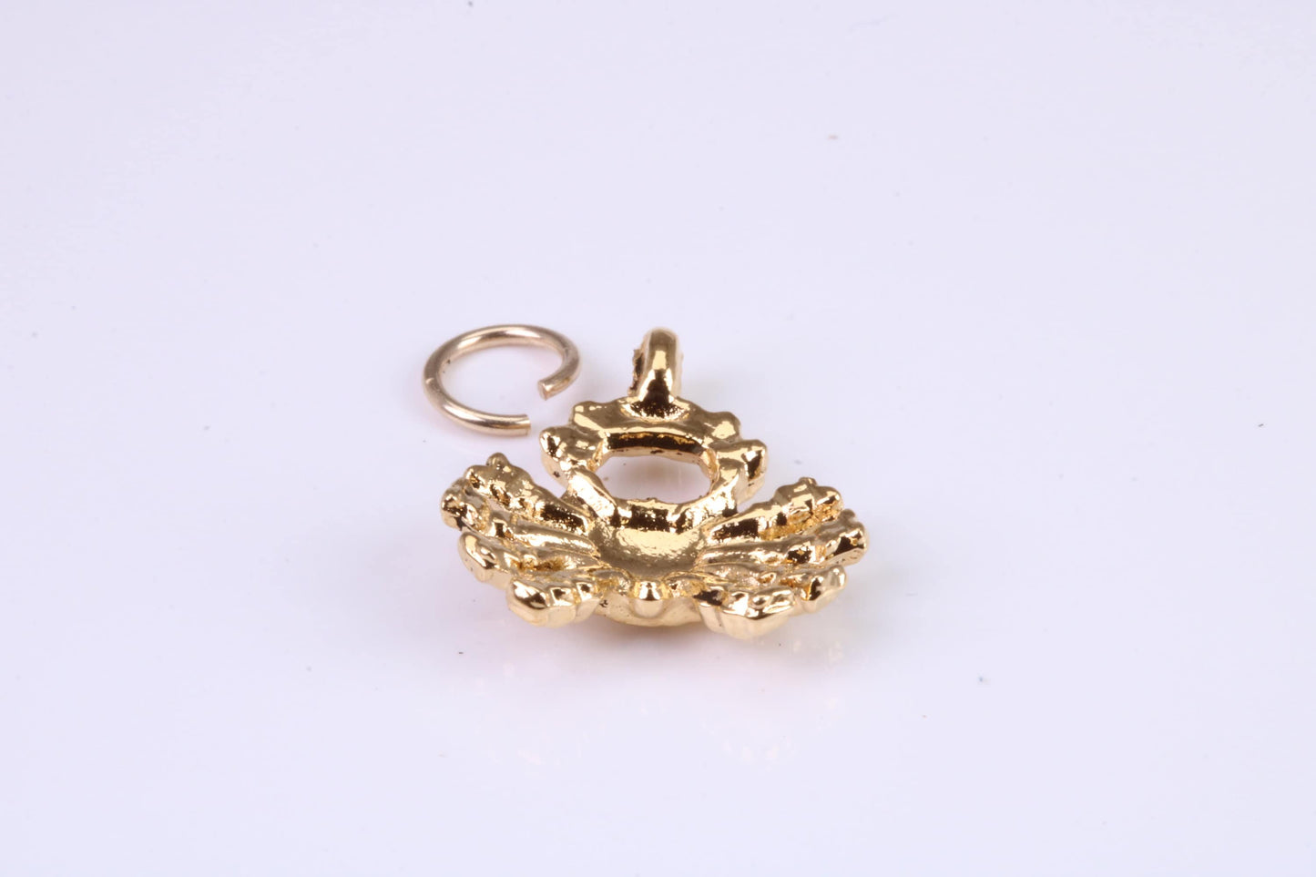 Crab Charm, Traditional Charm, Made from Solid Cast Yellow Gold, British Hallmarked, Complete with Attachment Link