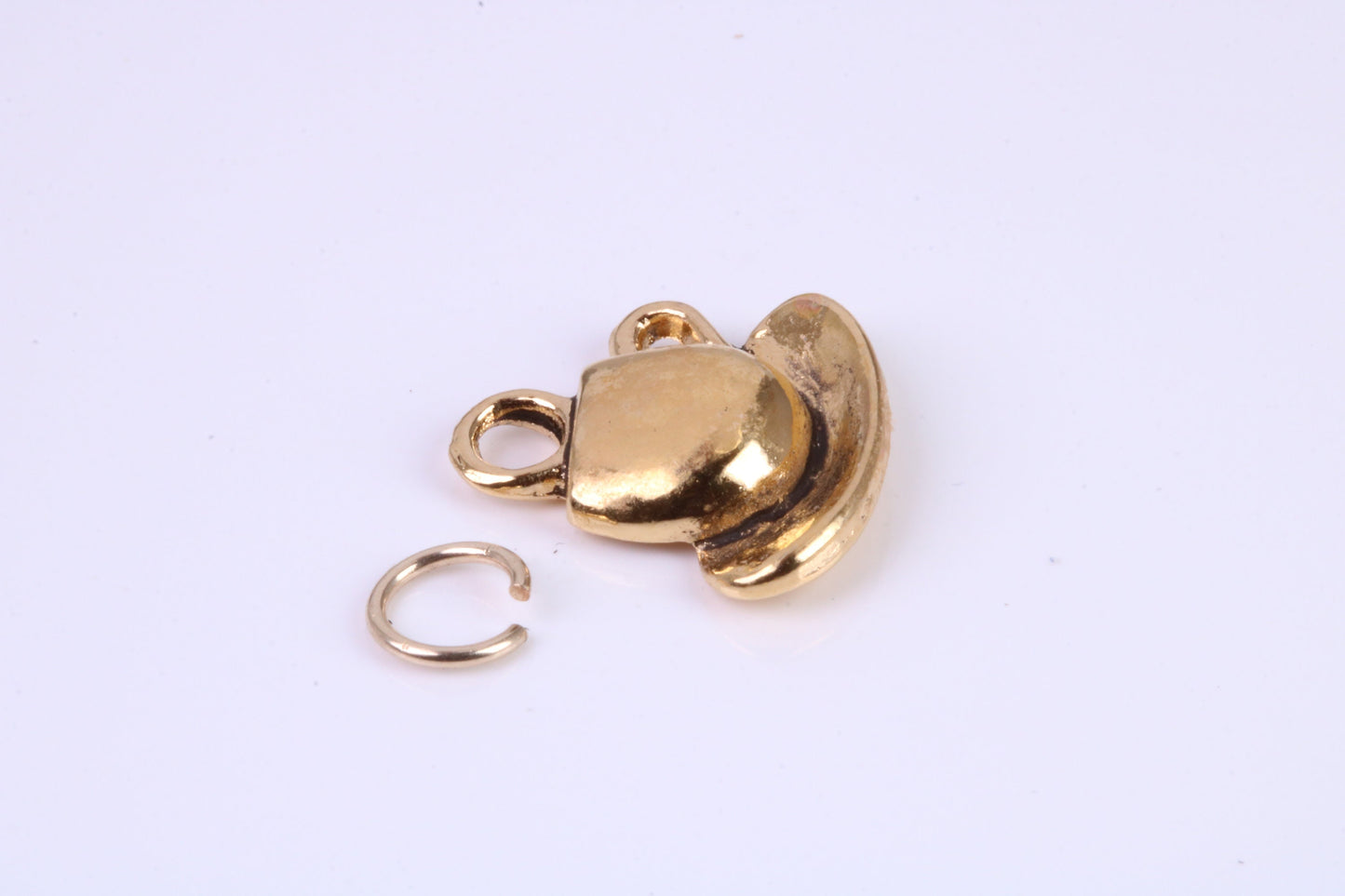 Tea Cup and Saucer Charm, Traditional Charm, Made from Solid Cast Yellow Gold, British Hallmarked, Complete with Attachment Link