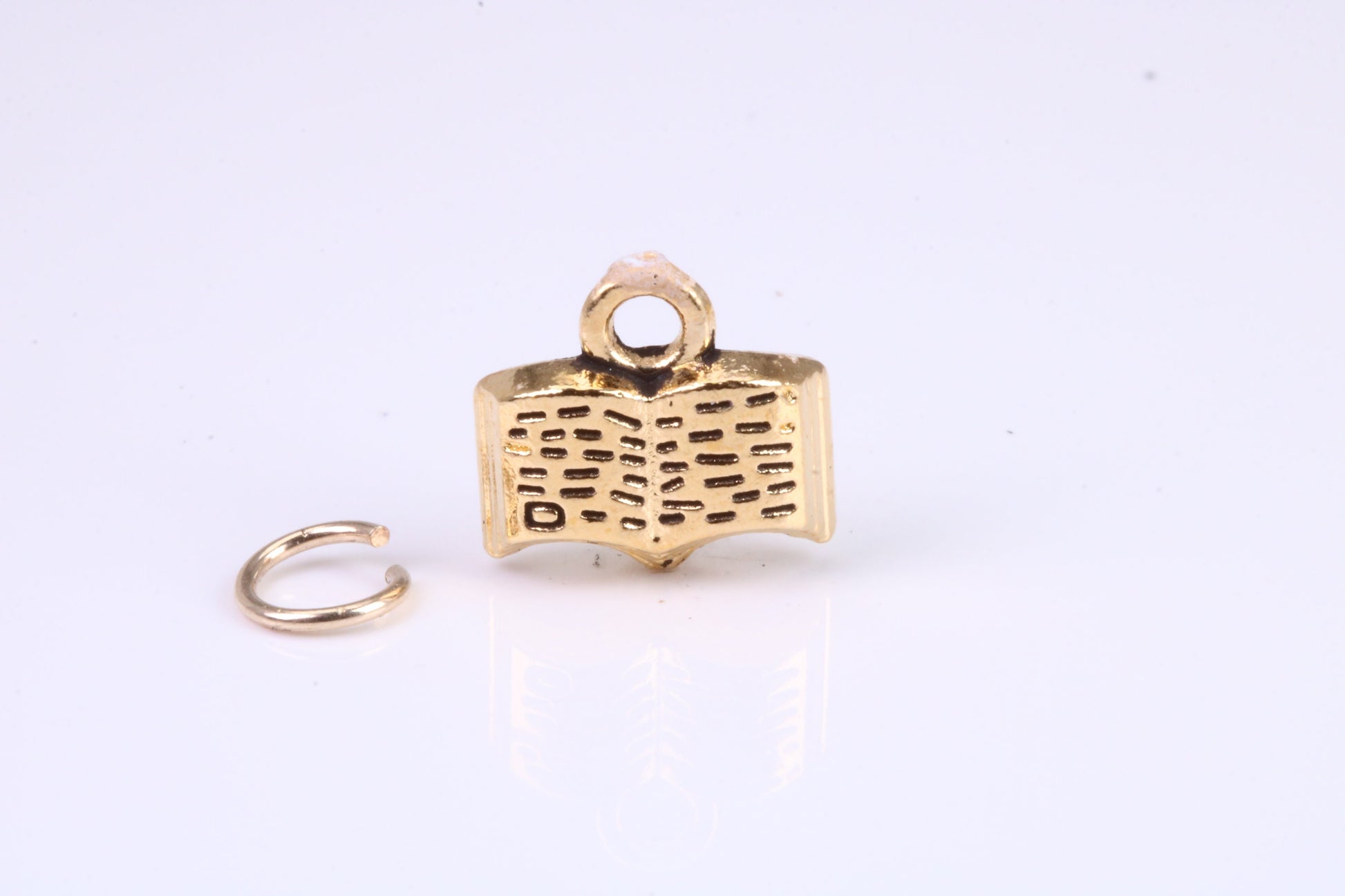 Book Charm, Traditional Charm, Made from Solid Cast Yellow Gold, British Hallmarked