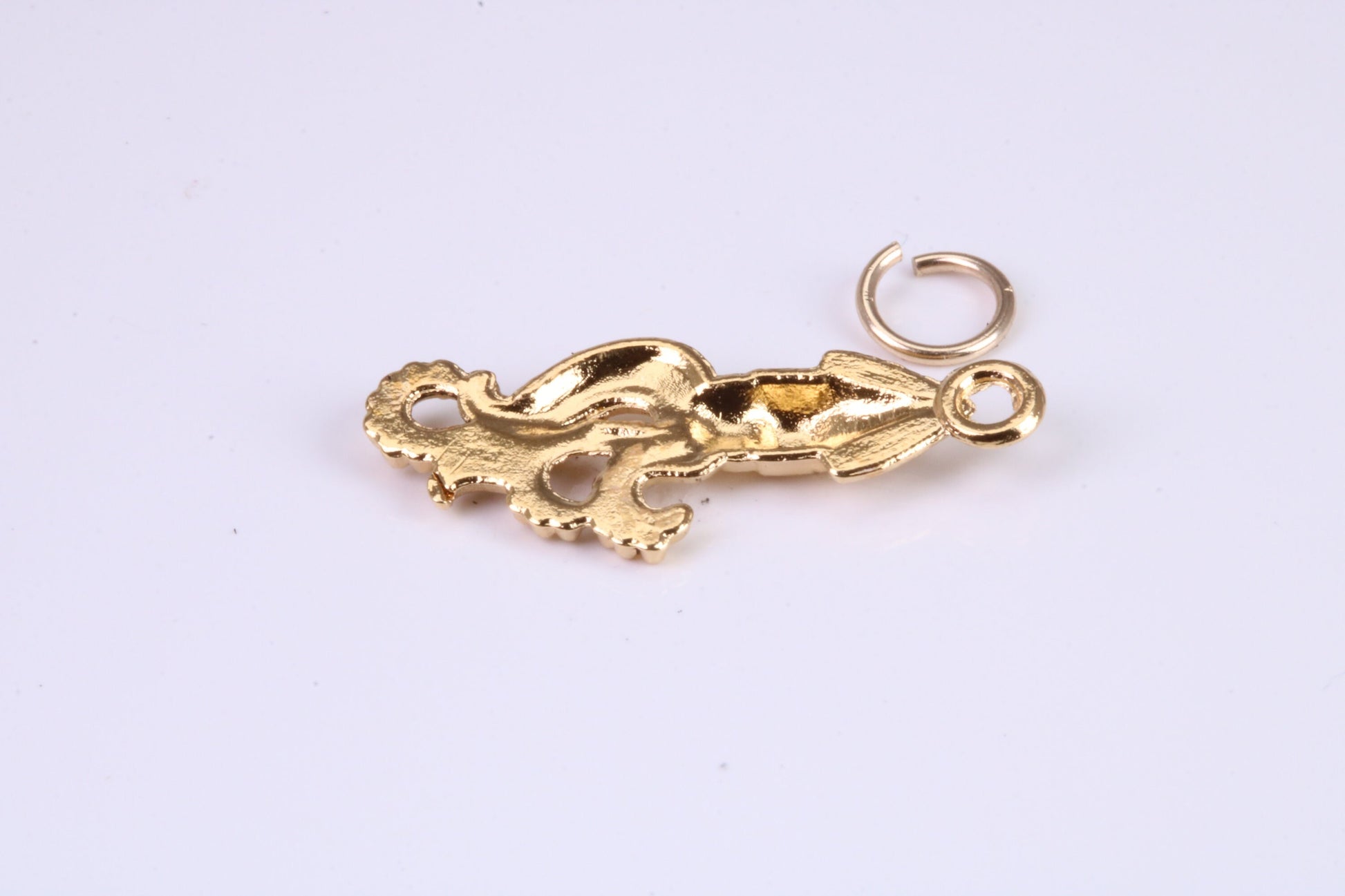 Squid Charm, Traditional Charm, Made from Solid Cast Yellow Gold, British Hallmarked