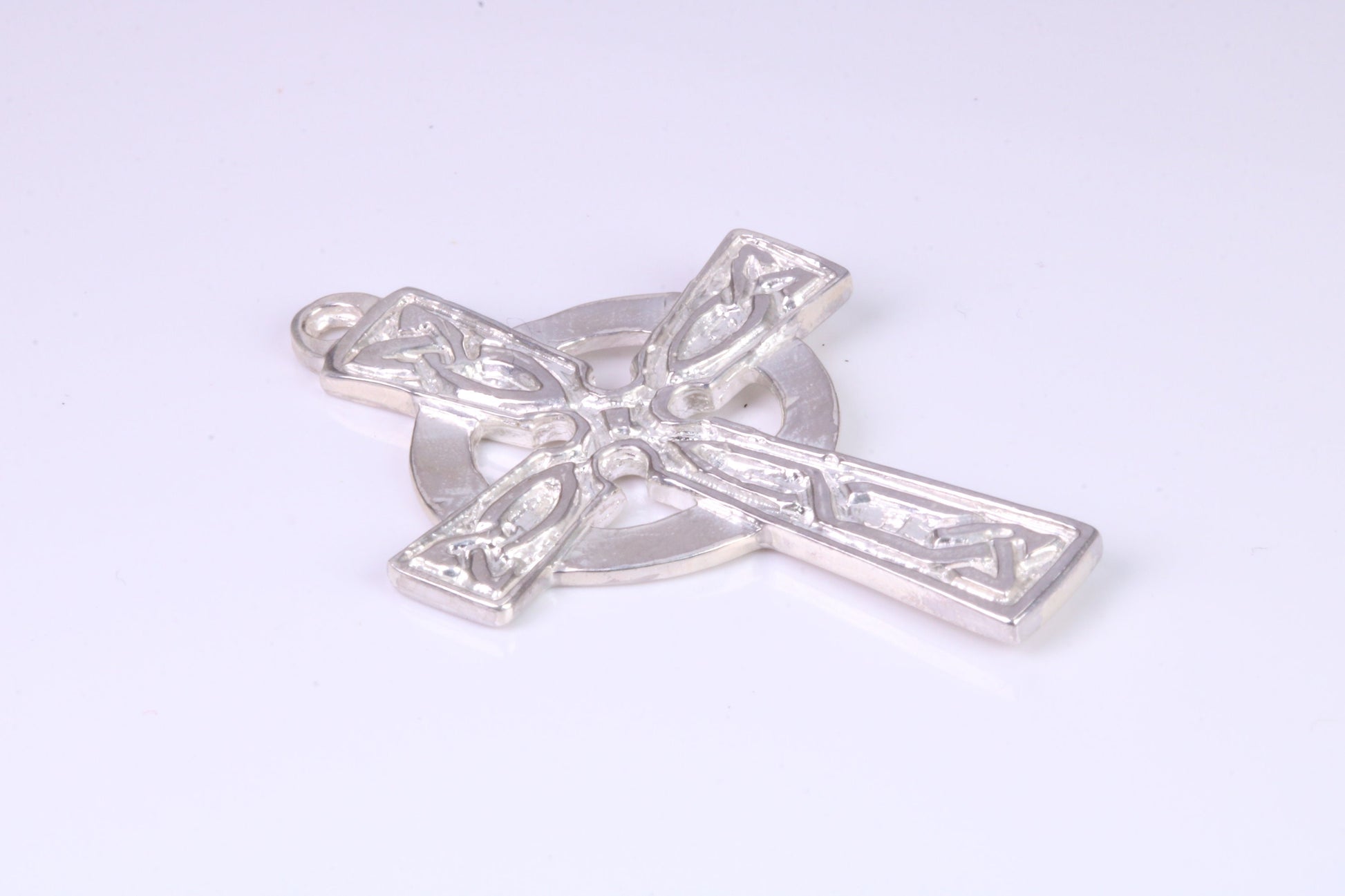 Large 42 mm Long Celtic Cross, Made From Solid Cast Silver