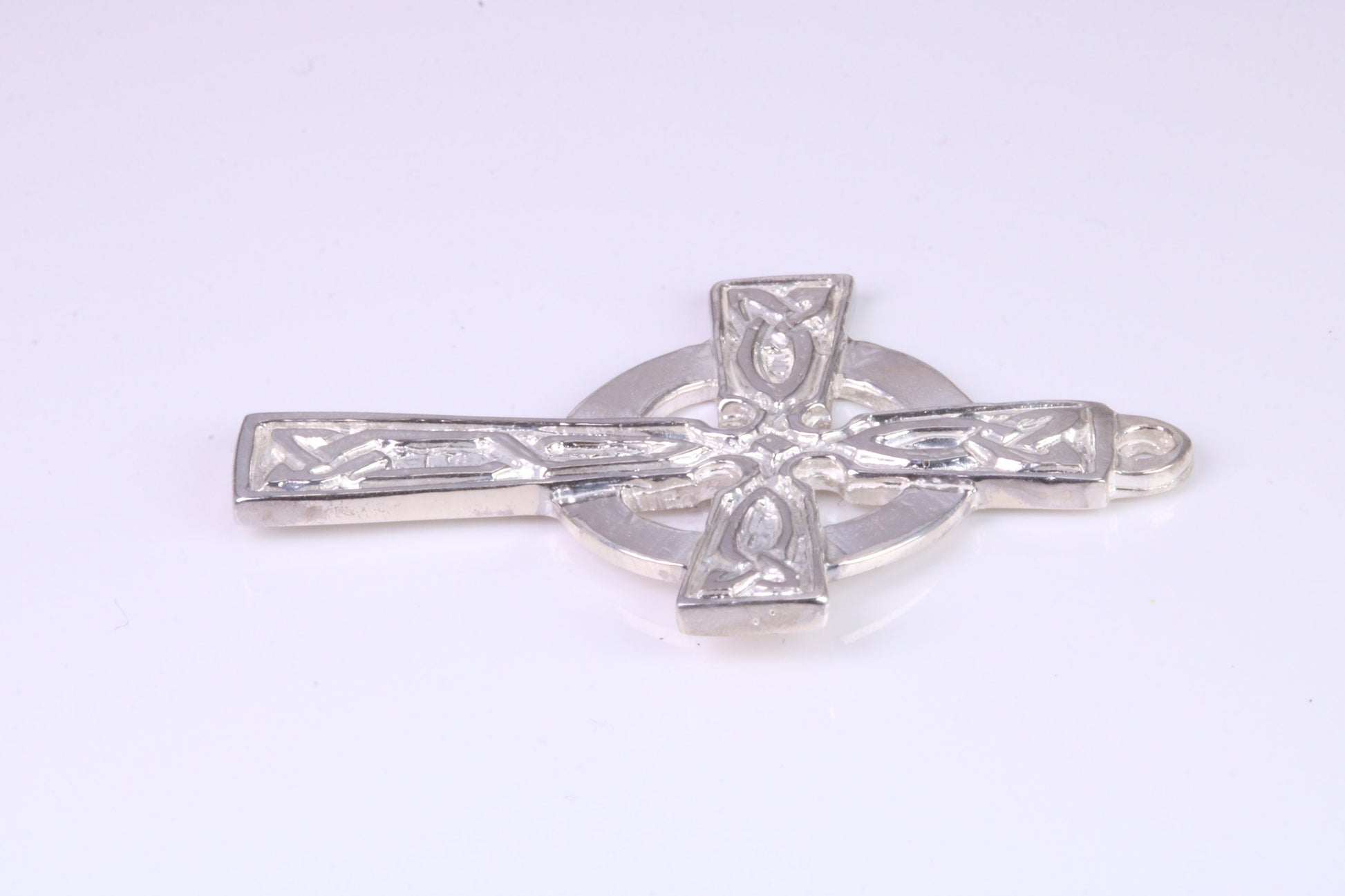 Large 42 mm Long Celtic Cross, Made From Solid Cast Silver