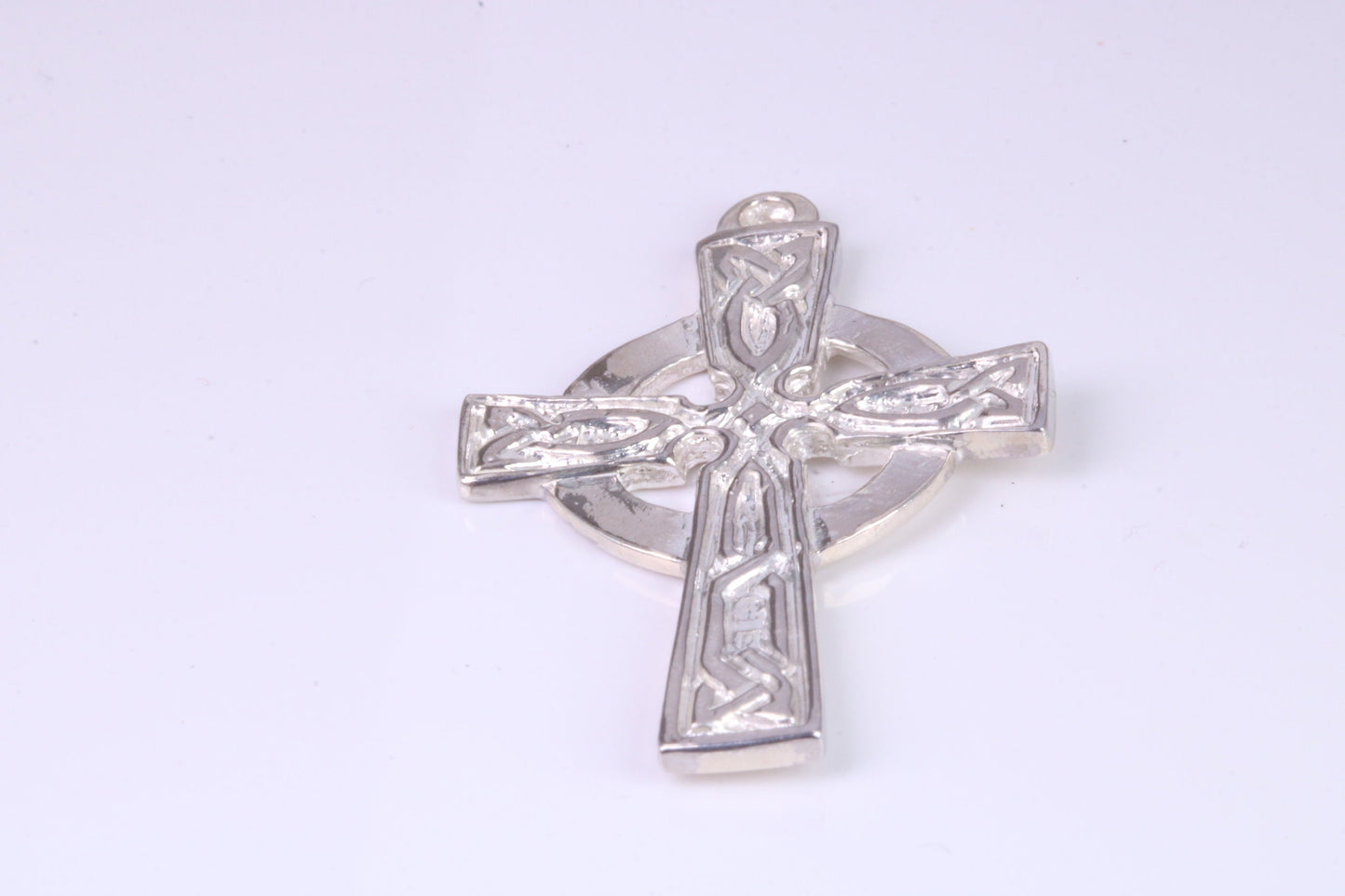 Large 42 mm Long Celtic Cross, Made From Solid Cast Silver