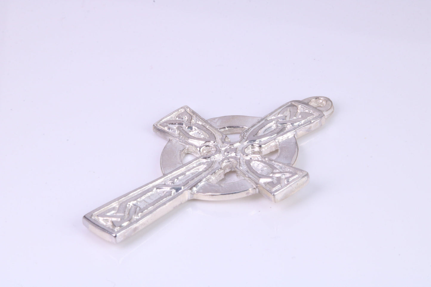 Large 42 mm Long Celtic Cross, Made From Solid Cast Silver