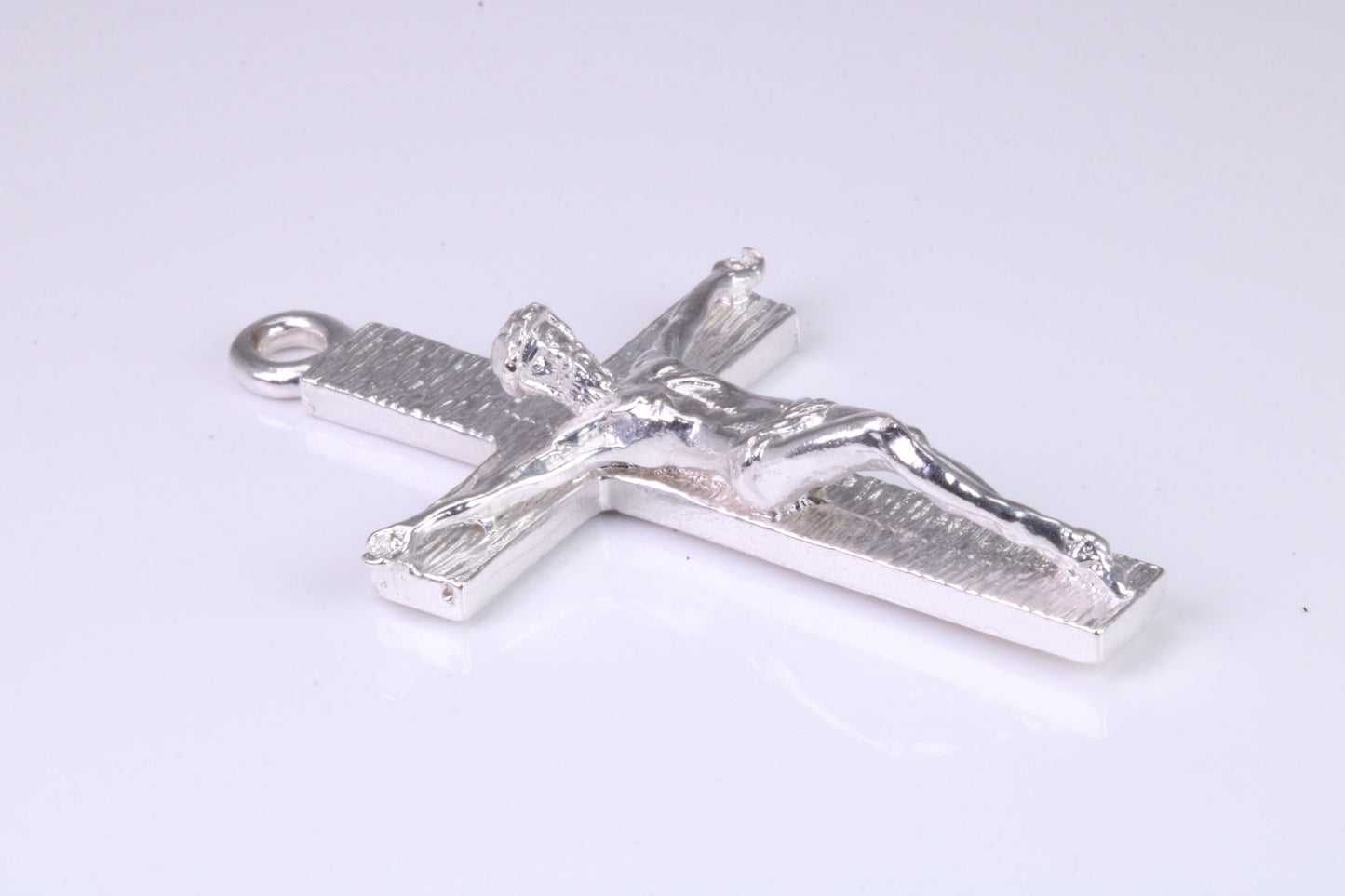 55 mm Long, Large and Heavy Sterling Silver Crucifix, Made From Solid Cast Silver, British Hallmarked