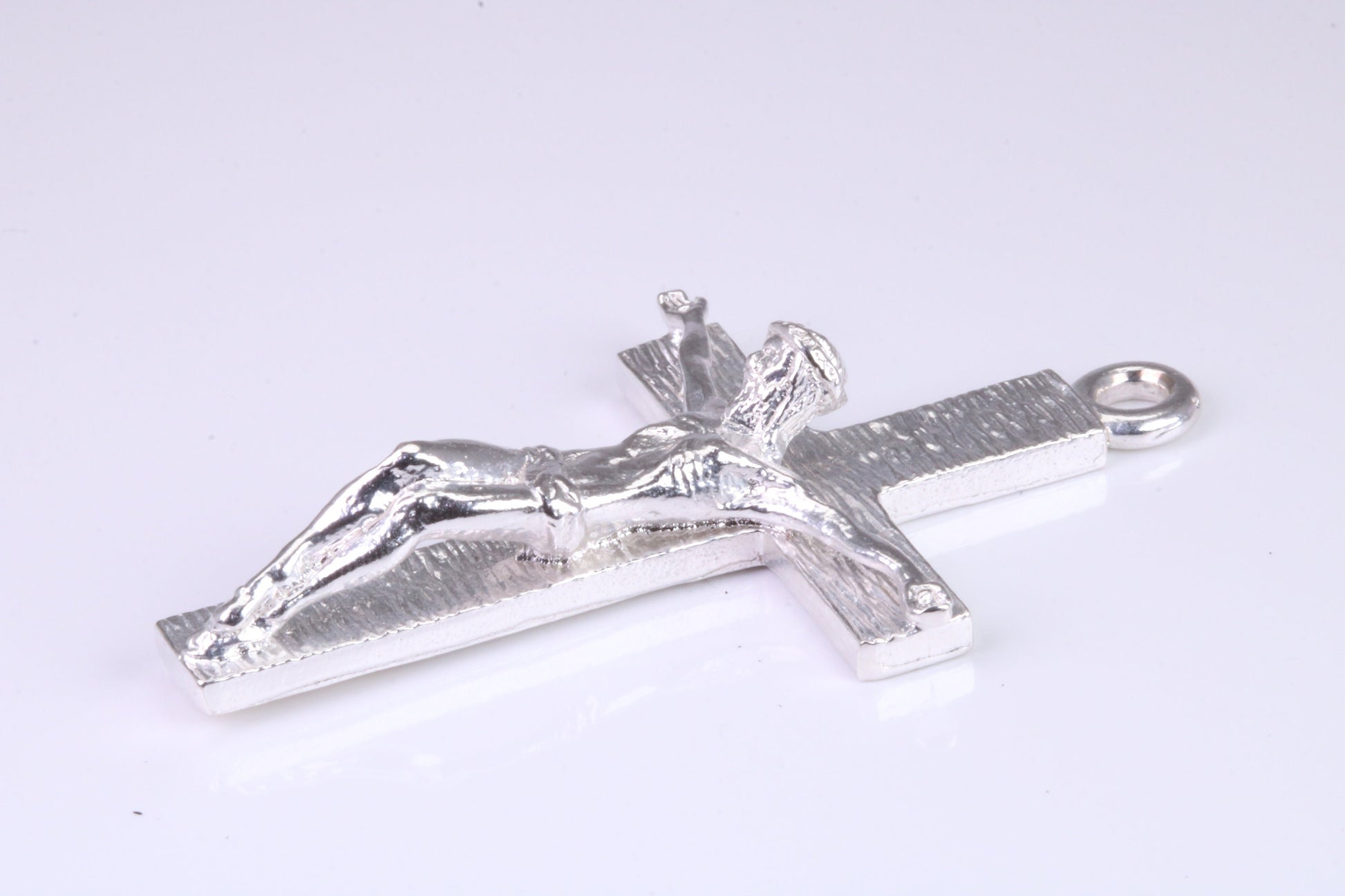 55 mm Long, Large and Heavy Sterling Silver Crucifix, Made From Solid Cast Silver, British Hallmarked