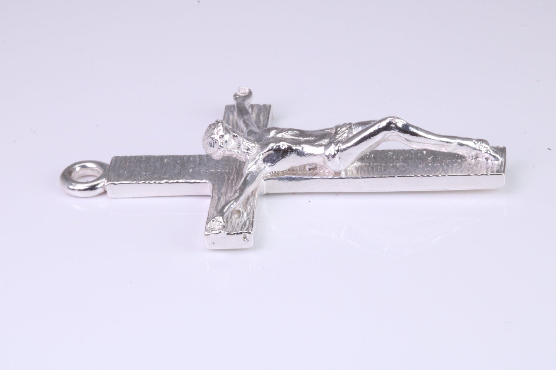 55 mm Long, Large and Heavy Sterling Silver Crucifix, Made From Solid Cast Silver, British Hallmarked