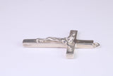 43 mm Long, Heavy Sterling Silver Crucifix, Made From Solid Cast Silver, British Hallmarked