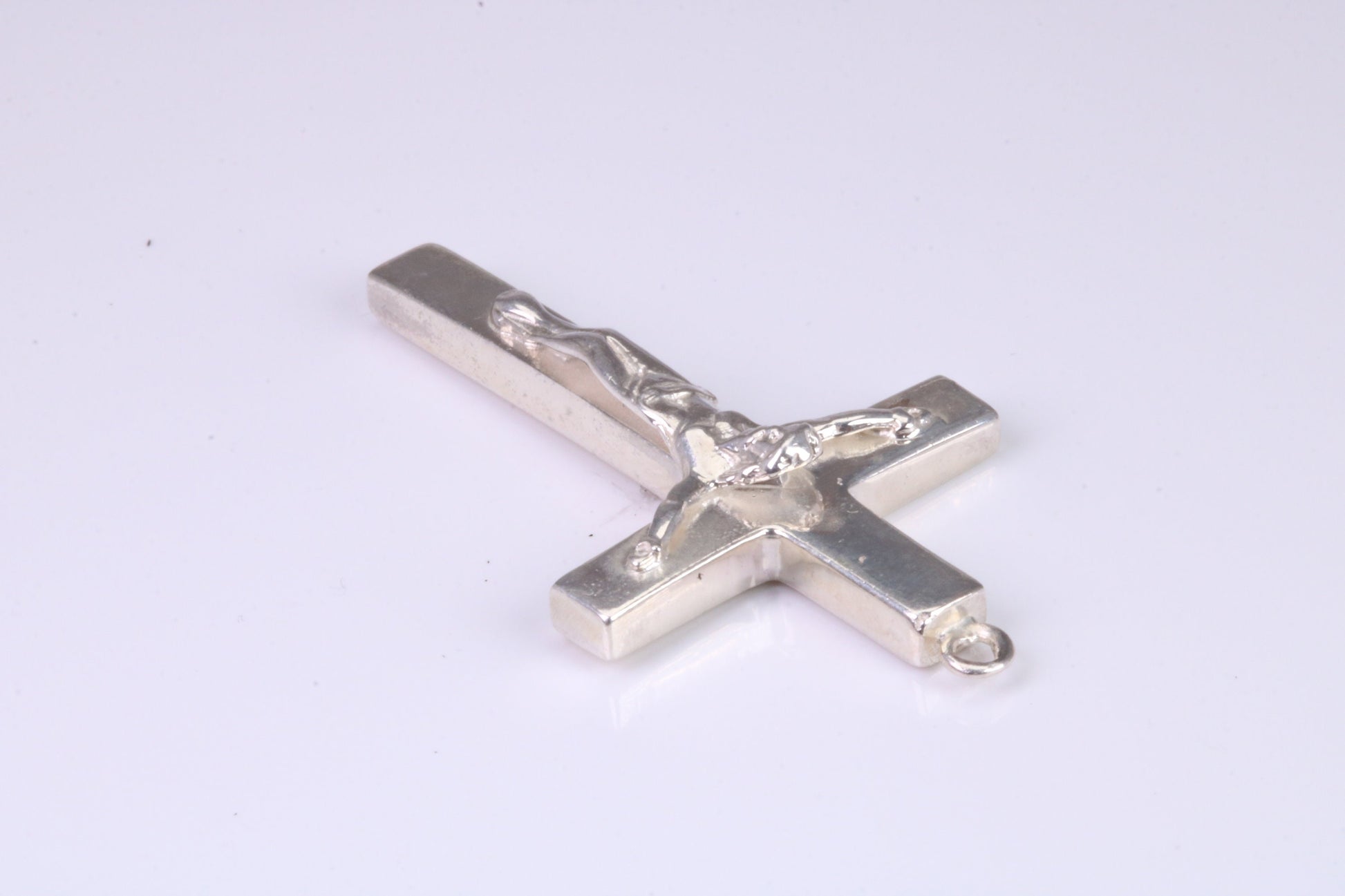 43 mm Long, Heavy Sterling Silver Crucifix, Made From Solid Cast Silver, British Hallmarked