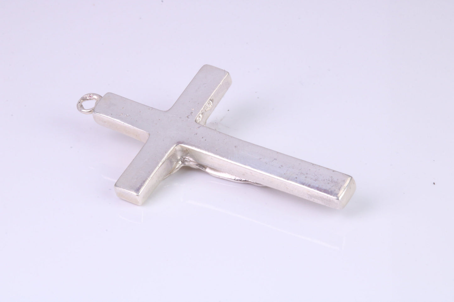 43 mm Long, Heavy Sterling Silver Crucifix, Made From Solid Cast Silver, British Hallmarked