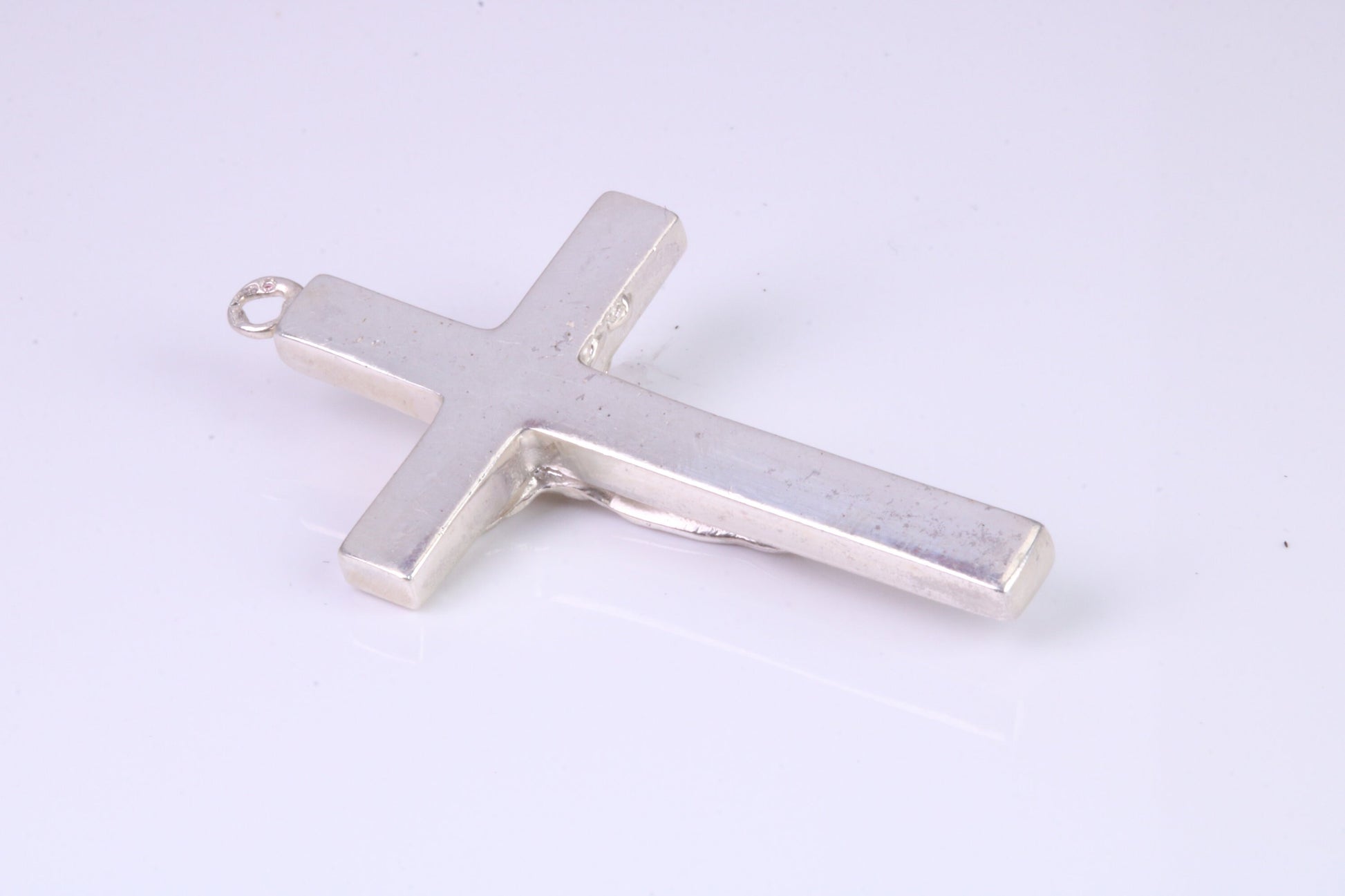43 mm Long, Heavy Sterling Silver Crucifix, Made From Solid Cast Silver, British Hallmarked