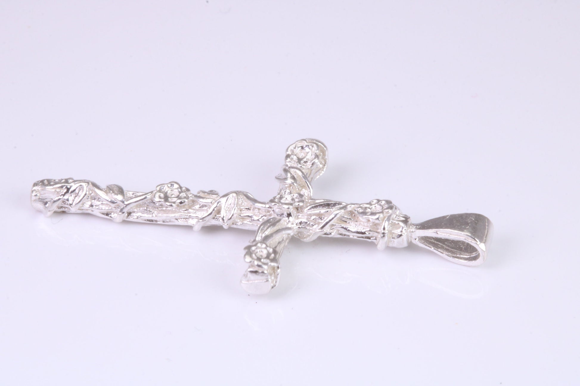 47 mm Long, Solid and Chunky Ornate Cross, Made From Solid Cast Silver, British Hallmarked