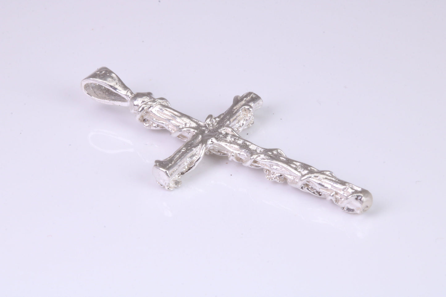 47 mm Long, Solid and Chunky Ornate Cross, Made From Solid Cast Silver, British Hallmarked