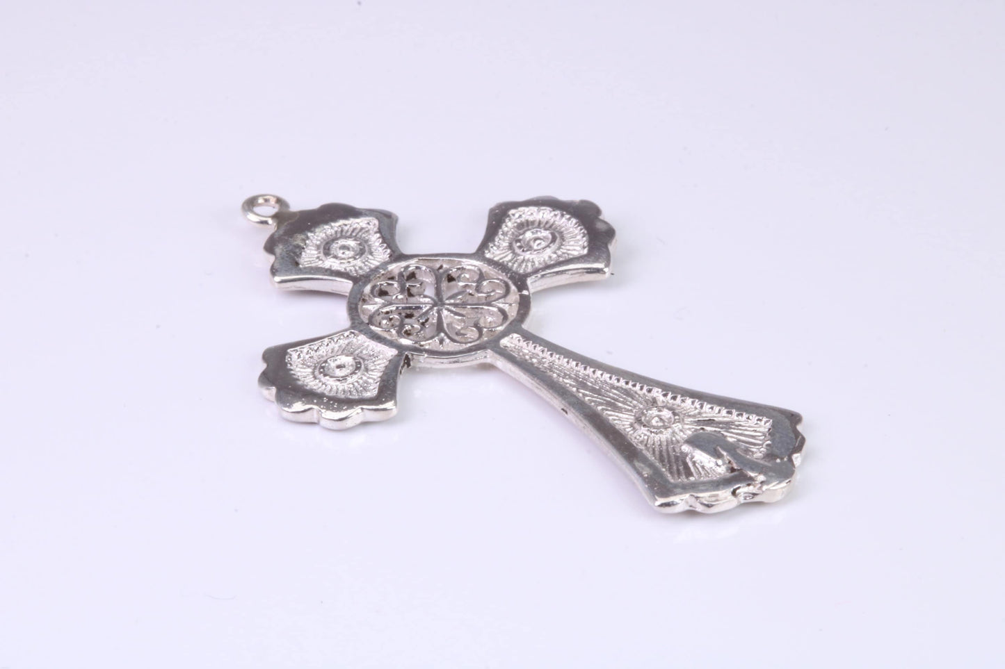 Large 46 mm Long Ornate Cross, Made From Solid Cast Silver