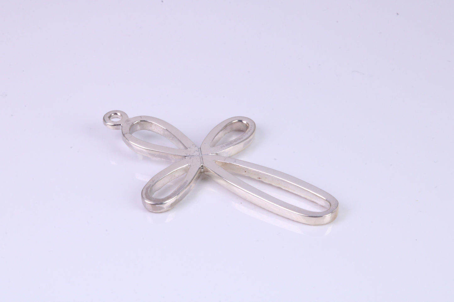 40 mm Long, Open Cross, Made From Solid Cast Silver