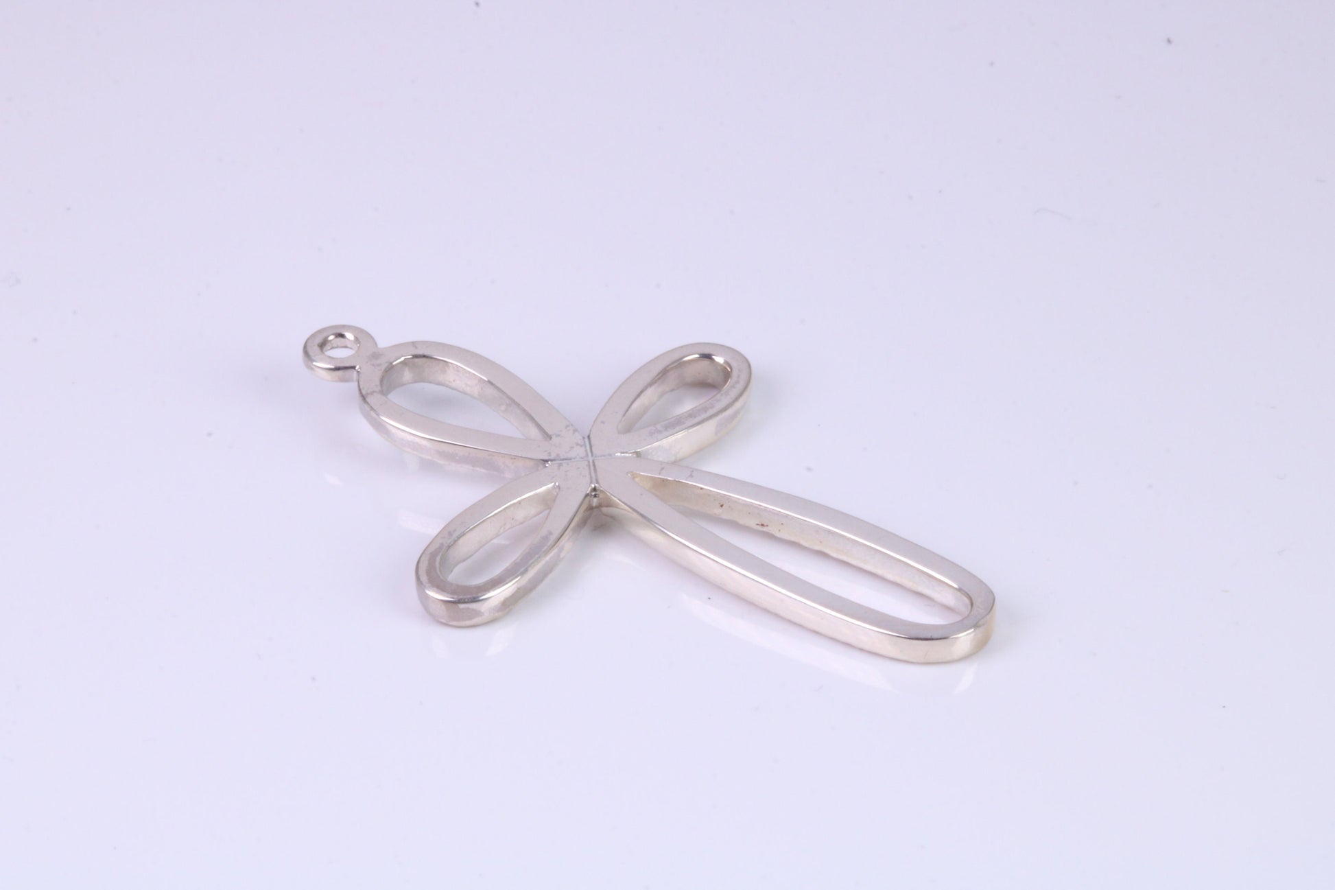 40 mm Long, Open Cross, Made From Solid Cast Silver