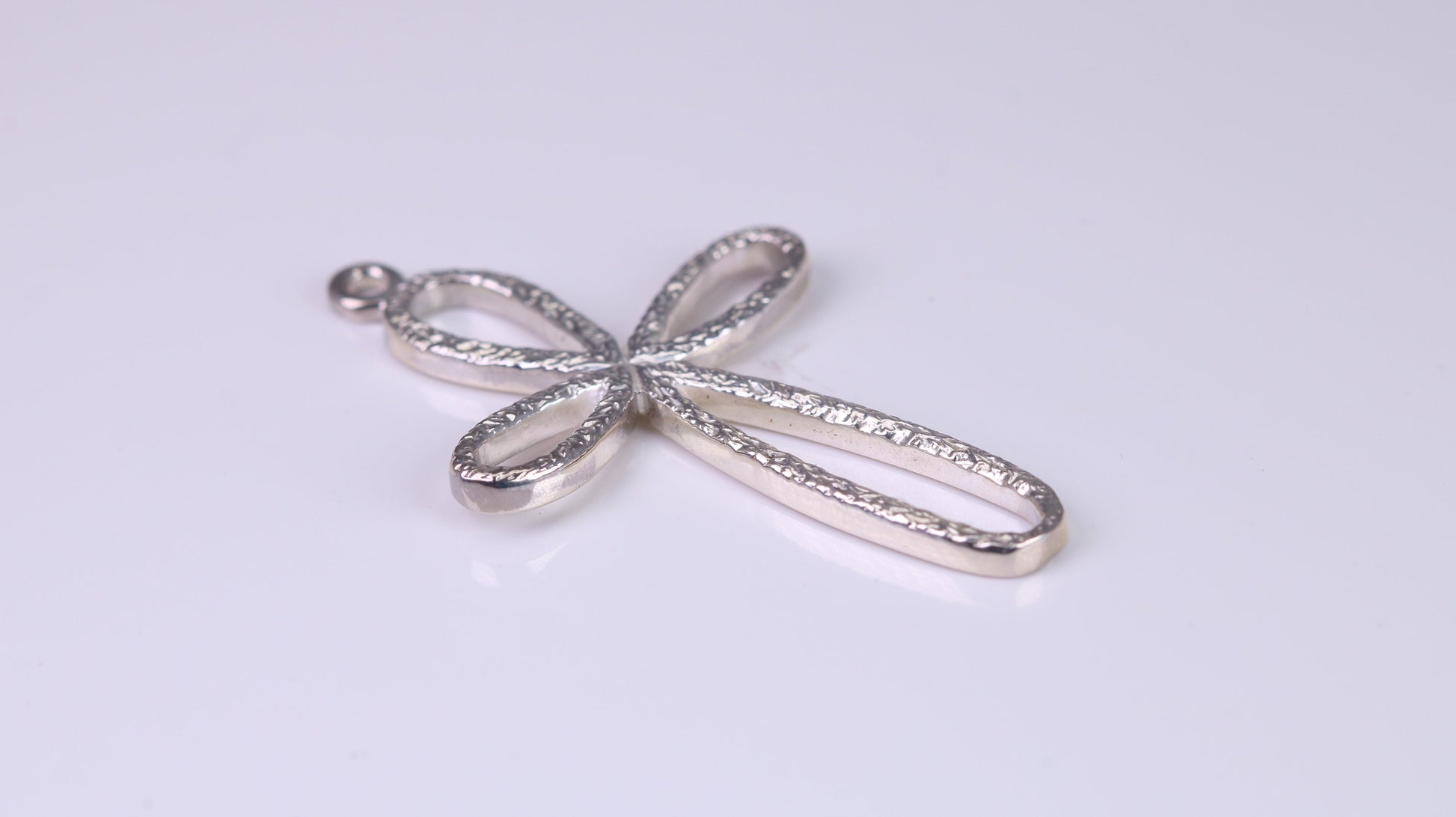 40 mm Long, Open Cross, Made From Solid Cast Silver