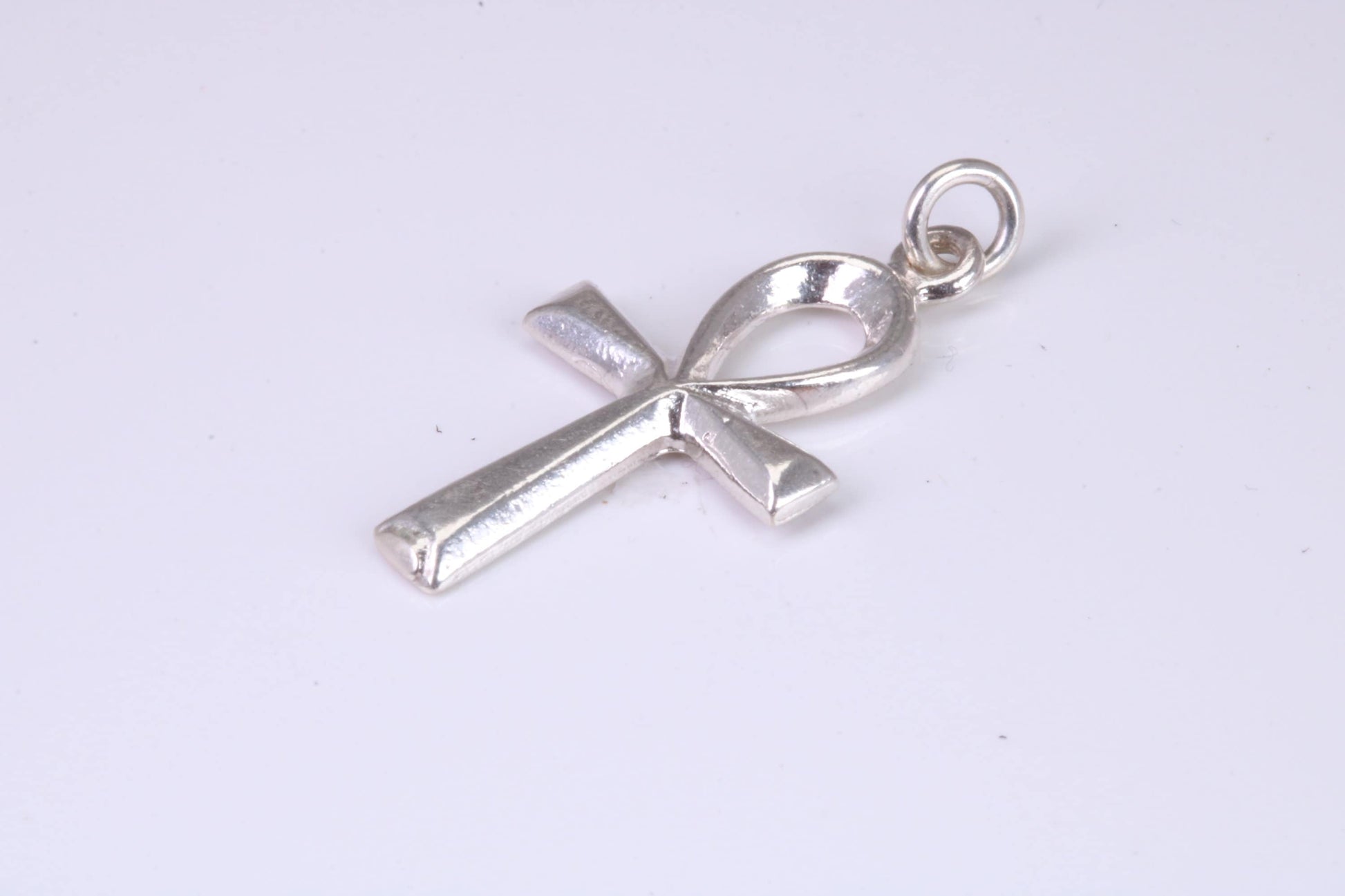 Small 27 mm Long Ankh Cross, Made From Solid Cast Silver