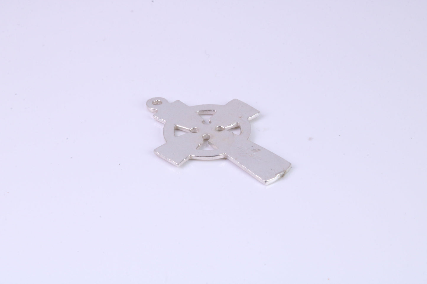 Small 25 mm Long Celtic Cross, Made From Solid Cast Silver, Complete With Silver Chain