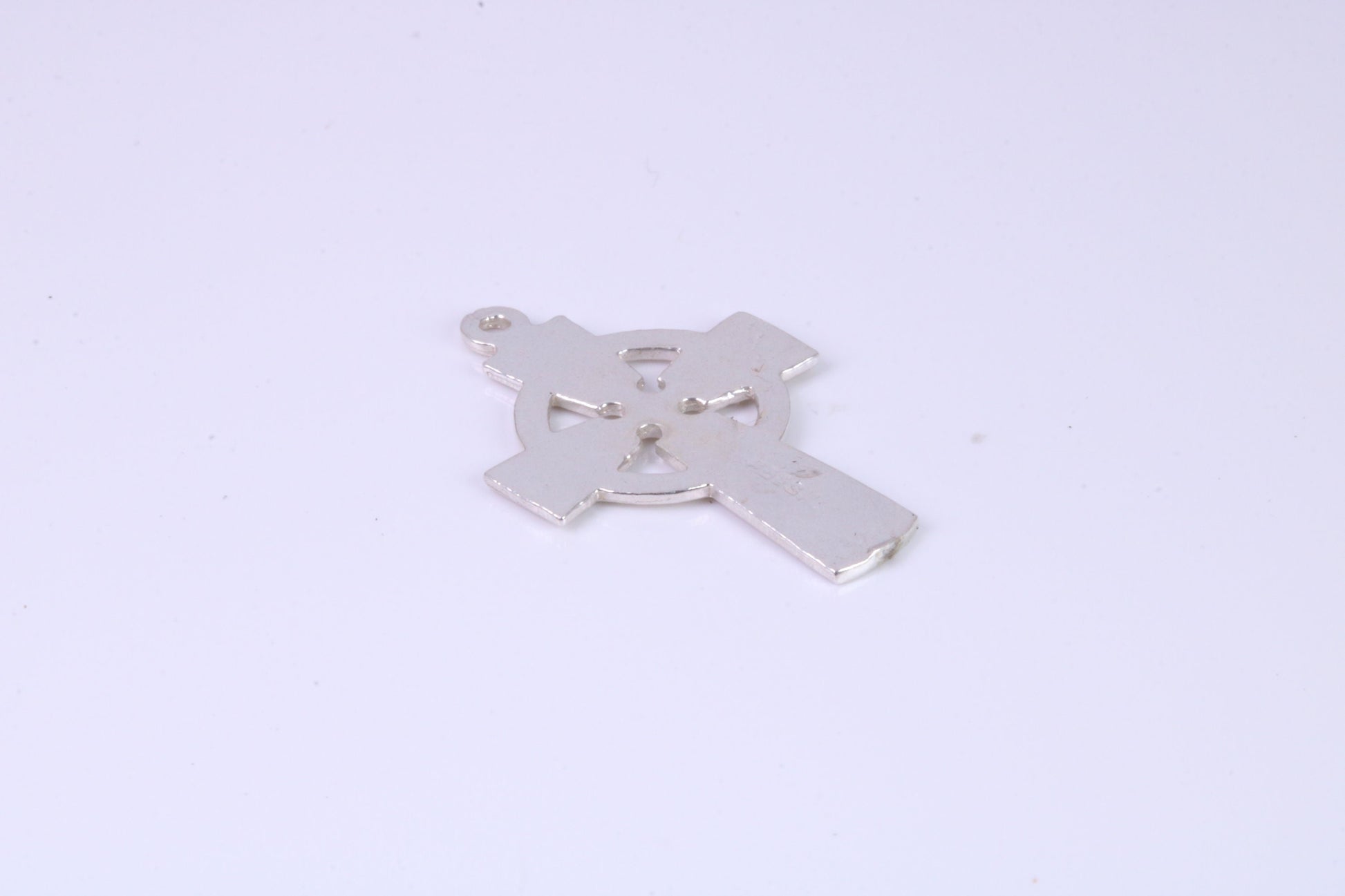 Small 25 mm Long Celtic Cross, Made From Solid Cast Silver, Complete With Silver Chain