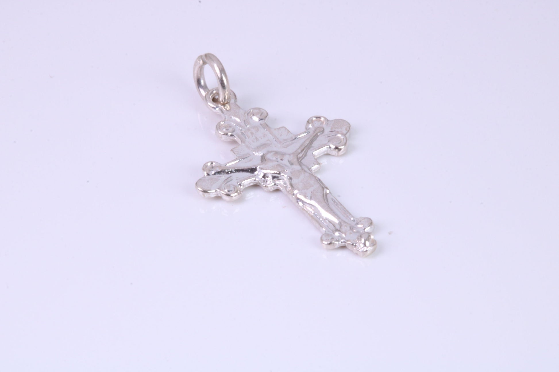 Small 26 mm Long Crucifix Necklace, Made From Solid Cast Silver, Complete With Silver Chain