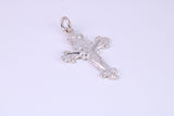Small 26 mm Long Crucifix Necklace, Made From Solid Cast Silver, Complete With Silver Chain