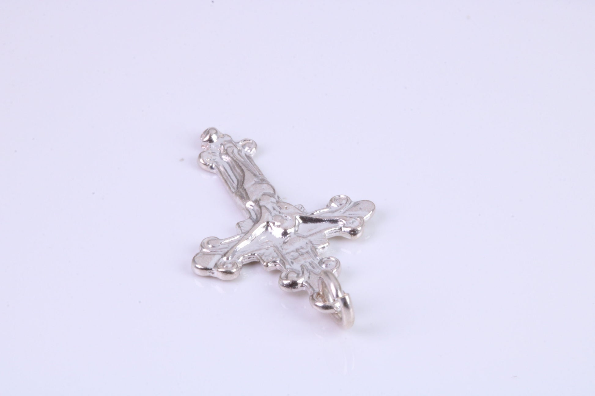Small 26 mm Long Crucifix Necklace, Made From Solid Cast Silver, Complete With Silver Chain