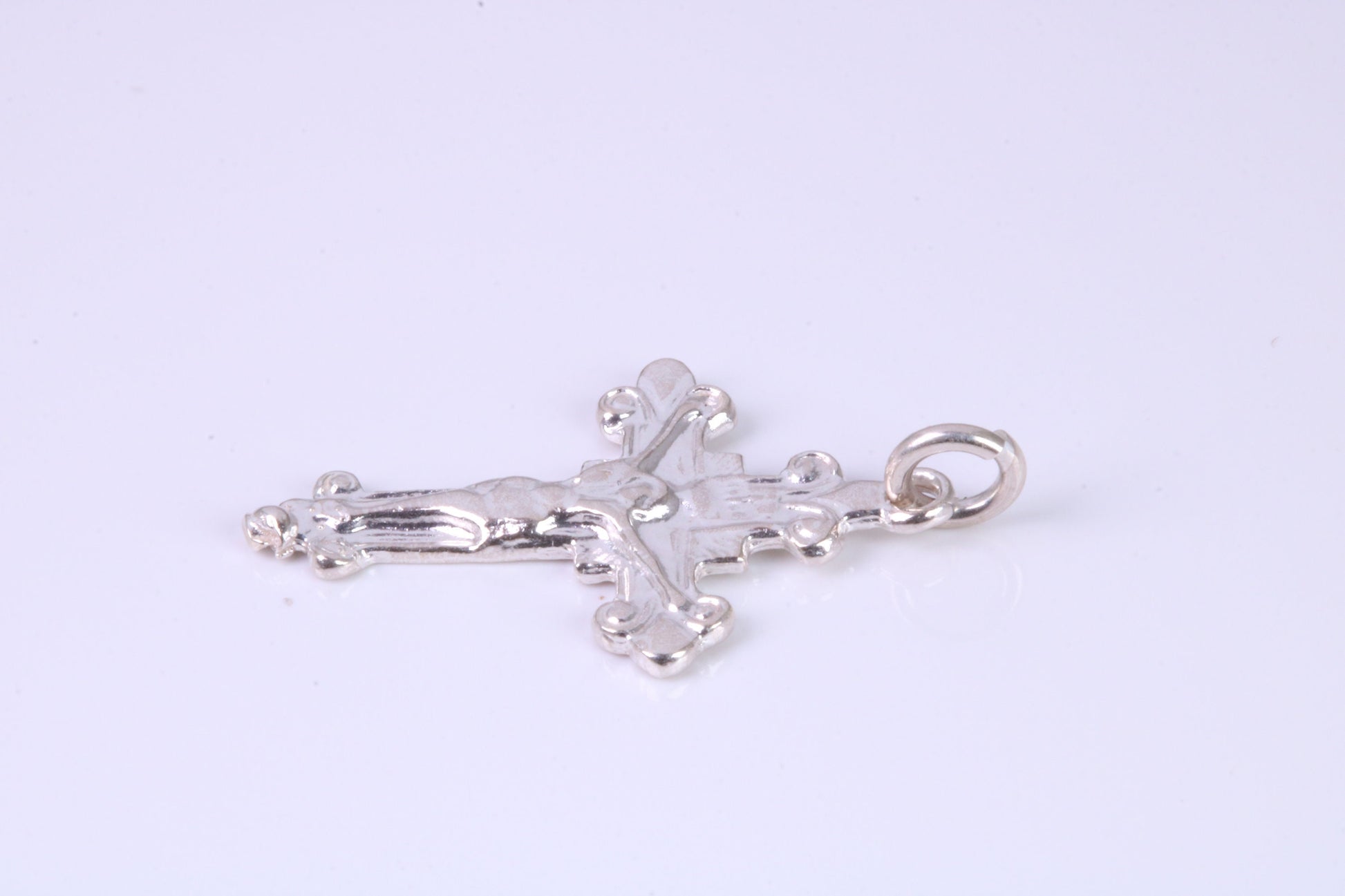 Small 26 mm Long Crucifix Necklace, Made From Solid Cast Silver, Complete With Silver Chain