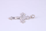 Small 26 mm Long Crucifix Necklace, Made From Solid Cast Silver, Complete With Silver Chain