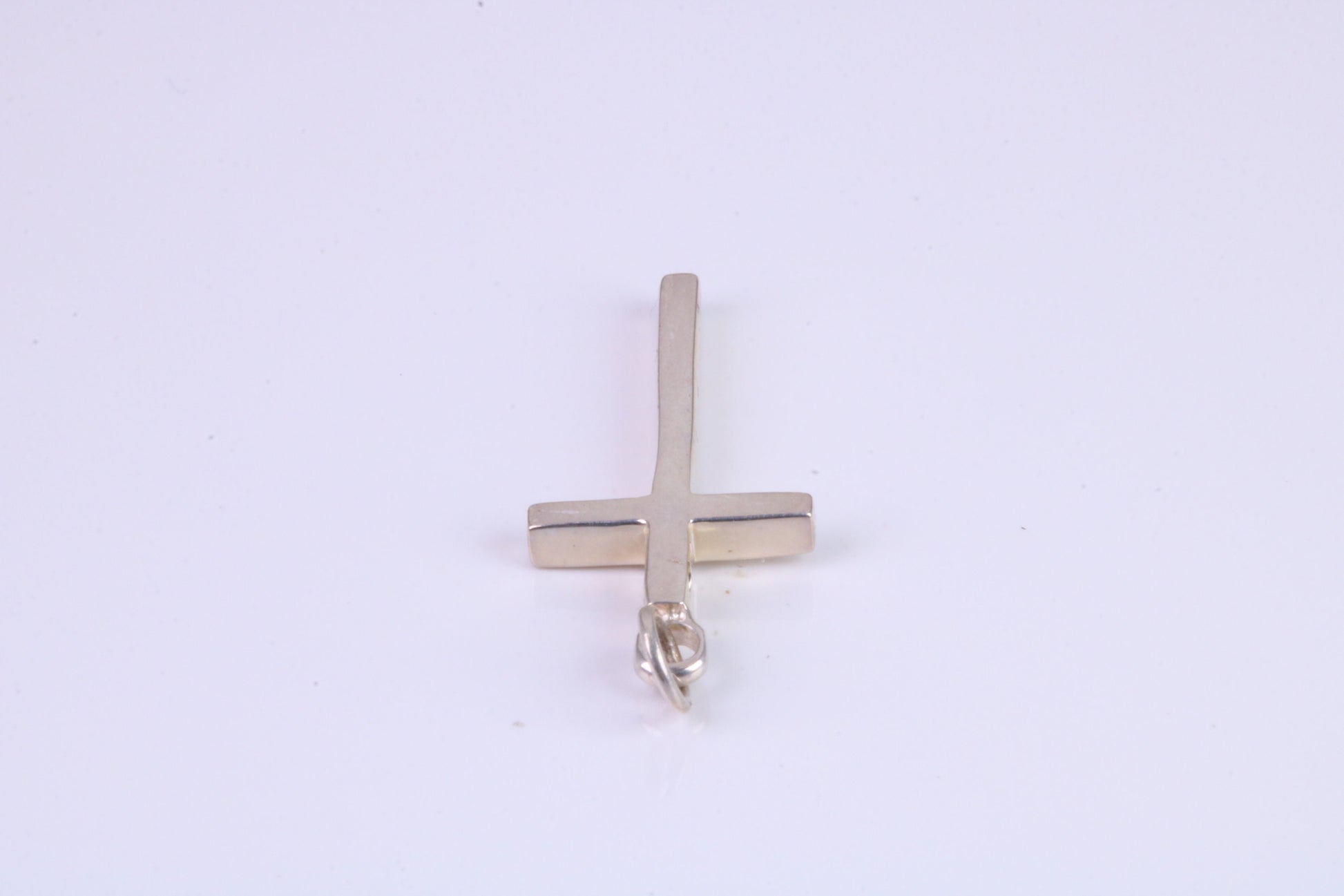 Small 25 mm Long Plain Polished Silver Cross, Made From Solid Cast Silver