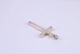 Small 25 mm Long Plain Polished Silver Cross, Made From Solid Cast Silver