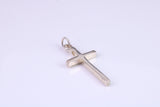 Small 25 mm Long Plain Polished Silver Cross, Made From Solid Cast Silver