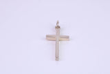 Small 25 mm Long Plain Polished Silver Cross, Made From Solid Cast Silver