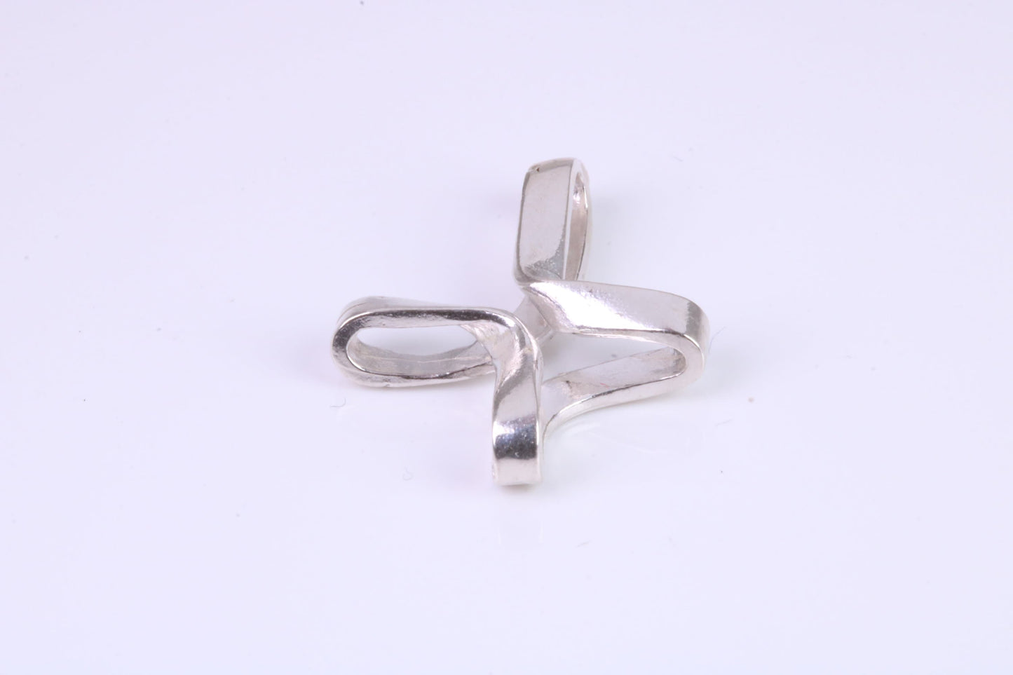 25 mm Long Plain Polished Silver Cross, Made From Solid Cast Silver