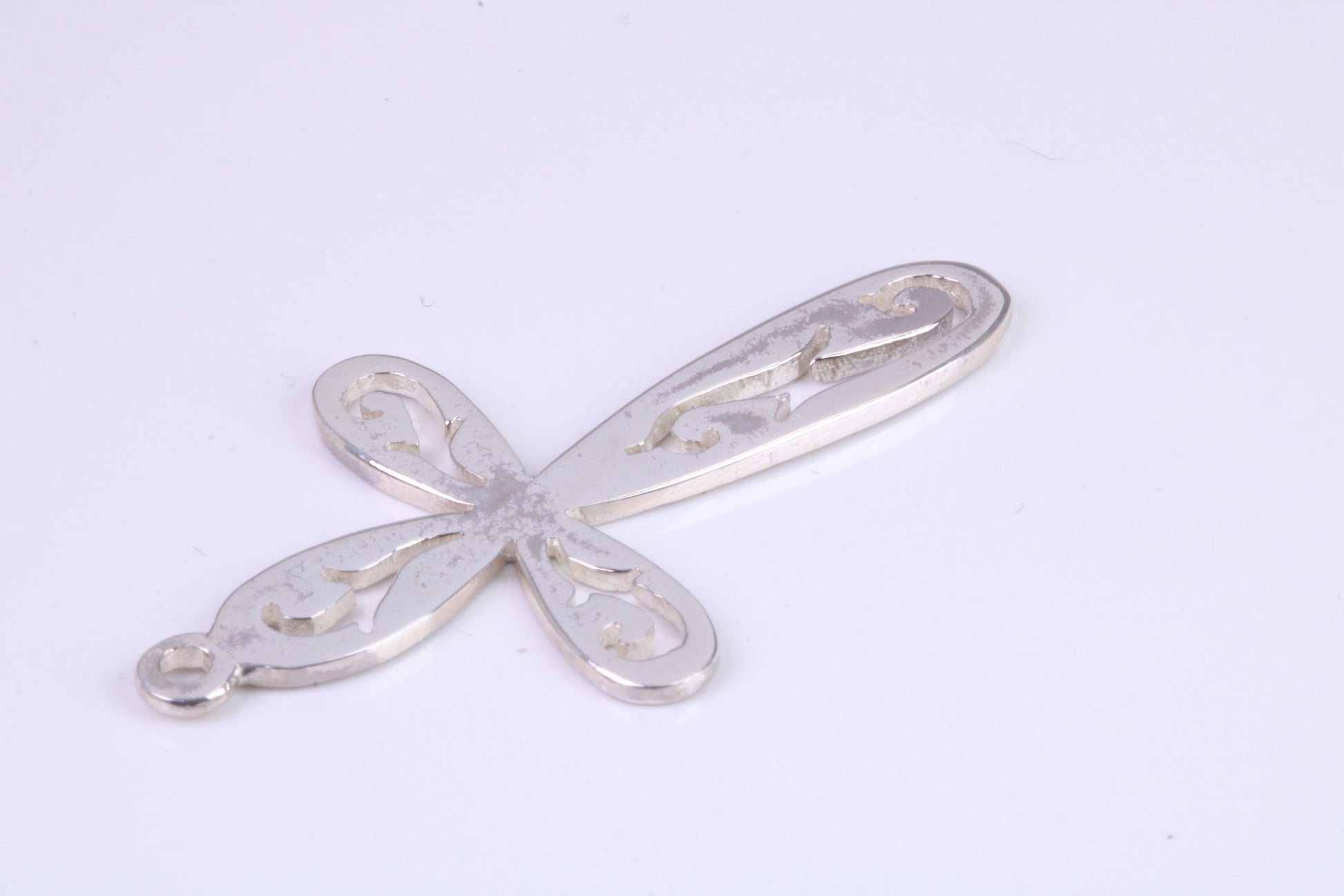 40 mm Long Patterned Cross, Made From Solid Cast Silver