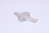 Small 25 mm Long Celtic Cross, Made From Solid Cast Silver, Complete With Silver Chain