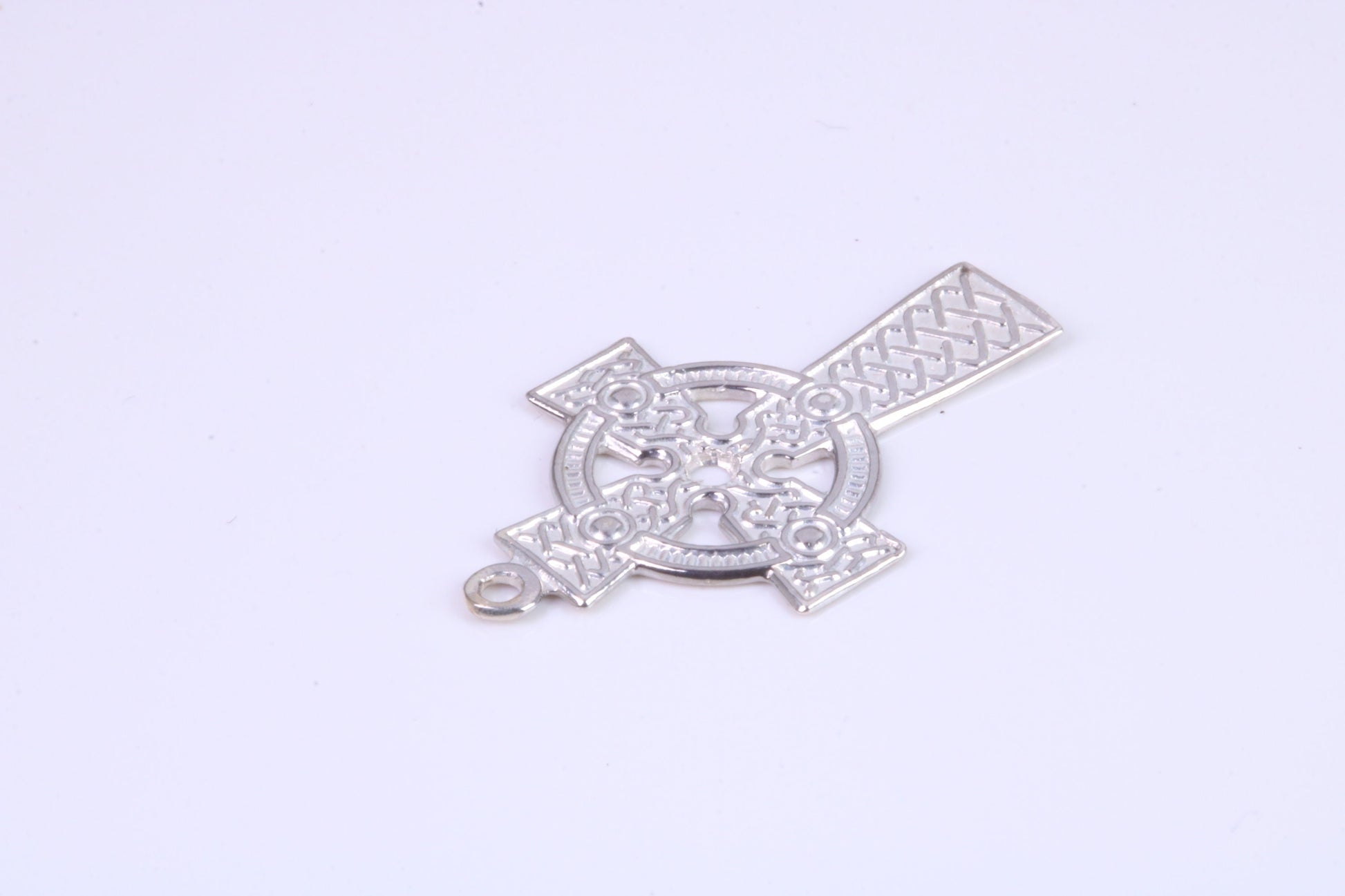 Small 25 mm Long Celtic Cross, Made From Solid Cast Silver, Complete With Silver Chain