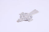 Small 25 mm Long Celtic Cross, Made From Solid Cast Silver, Complete With Silver Chain