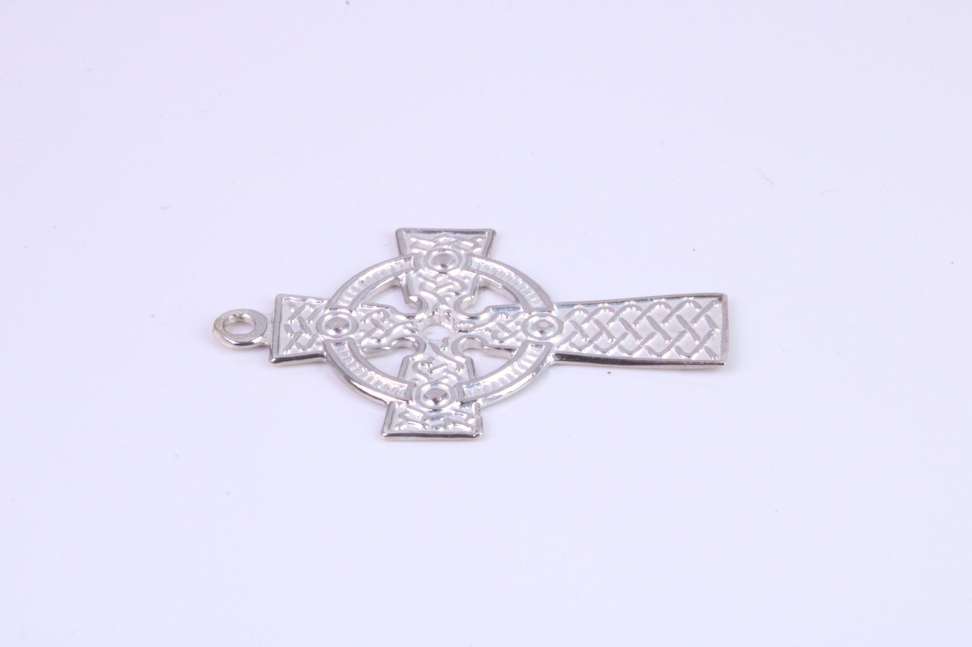 Small 25 mm Long Celtic Cross, Made From Solid Cast Silver, Complete With Silver Chain