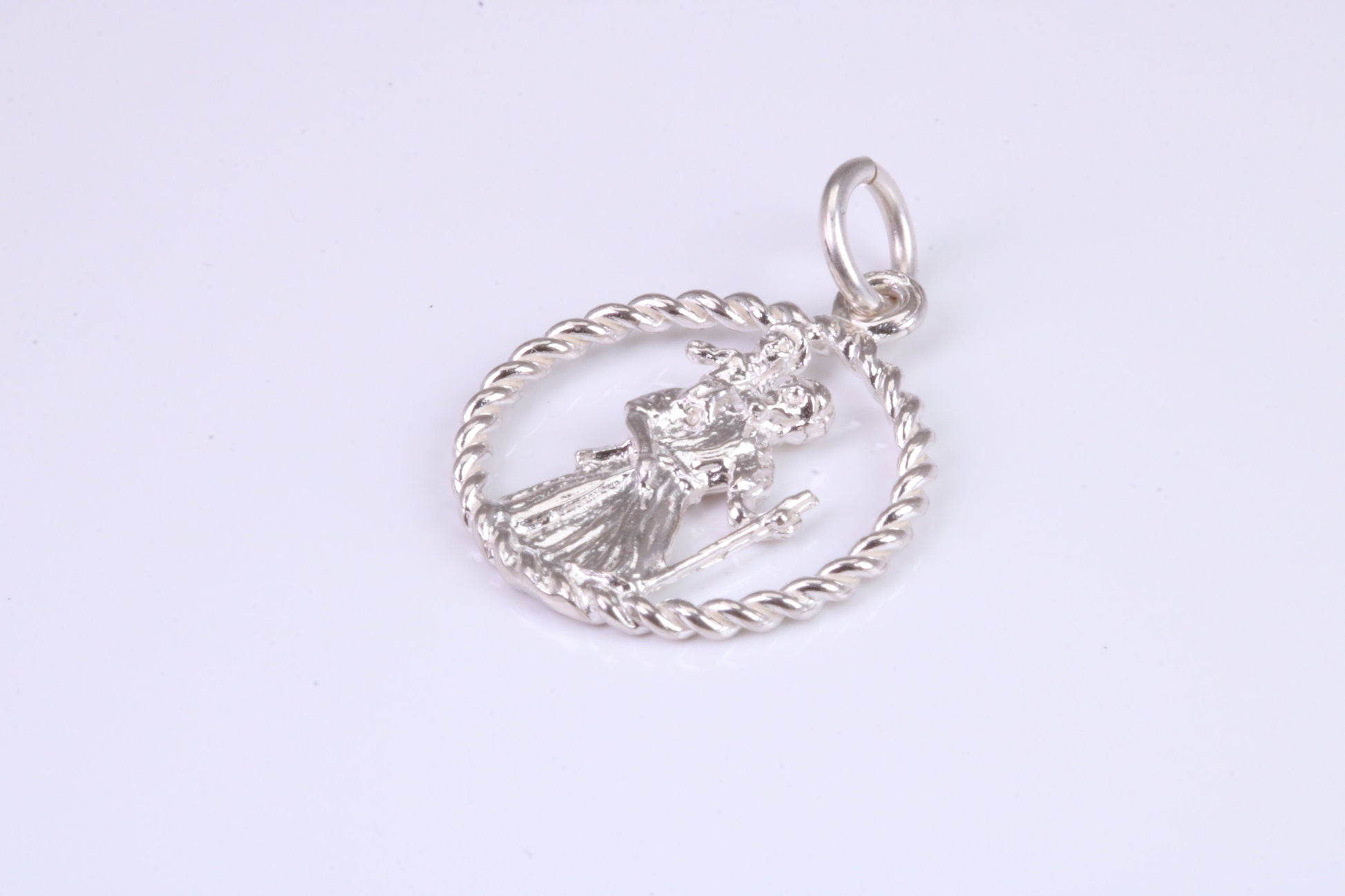17 mm Round St Christopher, Made From Solid Cast Silver